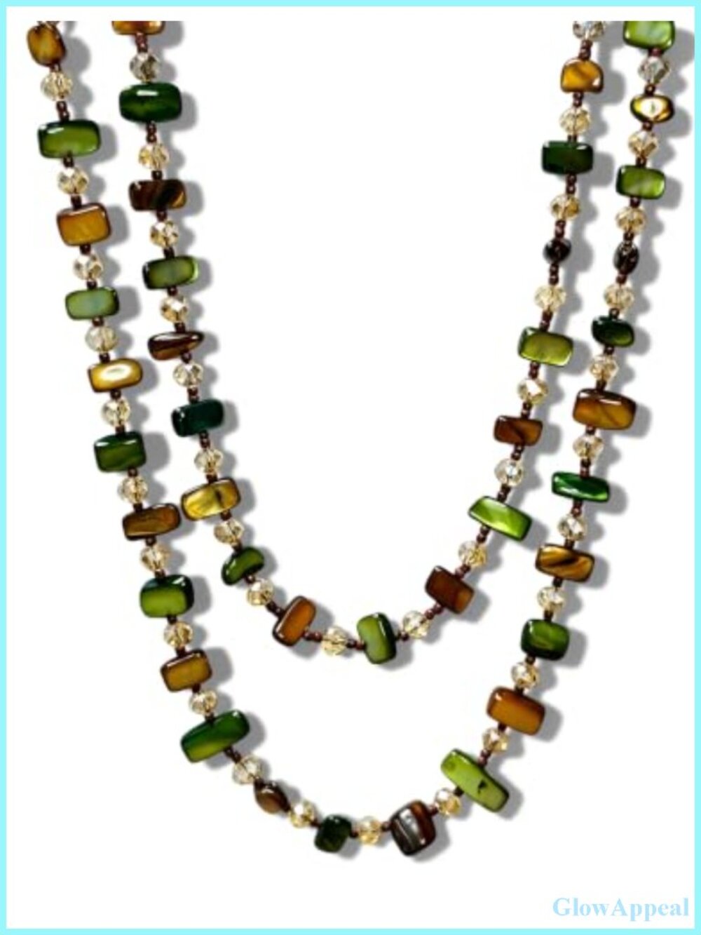 Boho Layered Beaded Long Strand Statement Necklace Handmade Irregular Stone